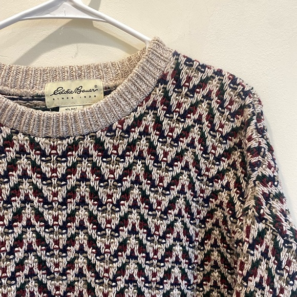 Eddie Bauer Men's Chevron Crewneck Sweater - Picture 2 of 4